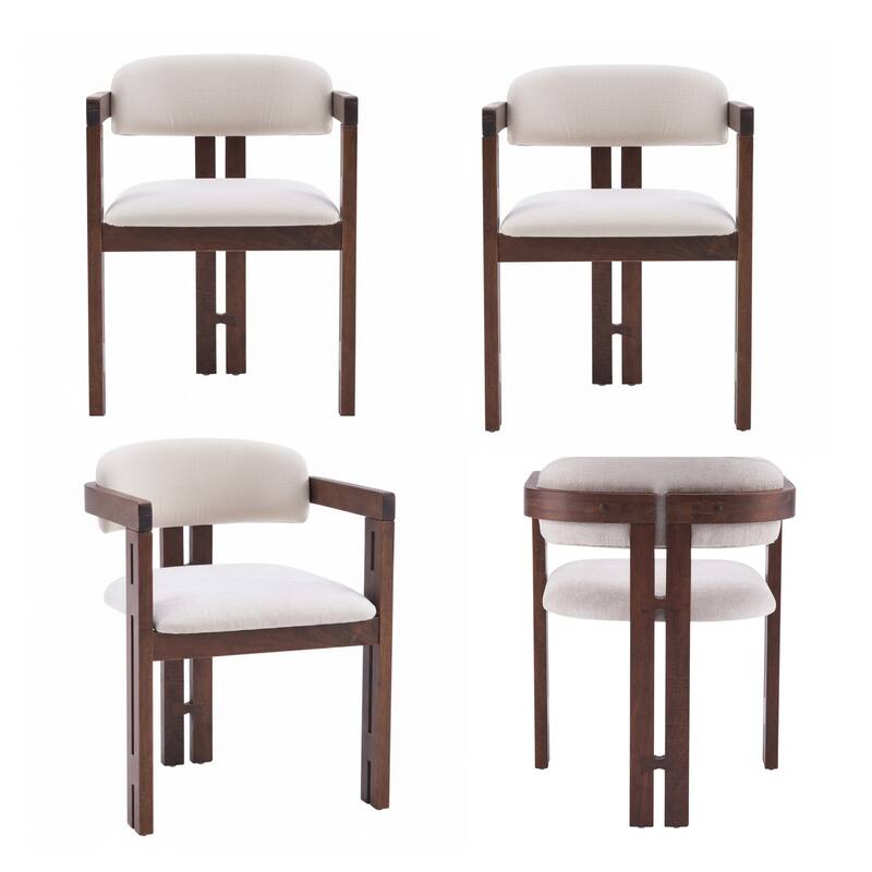 Christopher Knight Home - Modern Wooden Upholstered Dining Chair with Round Back