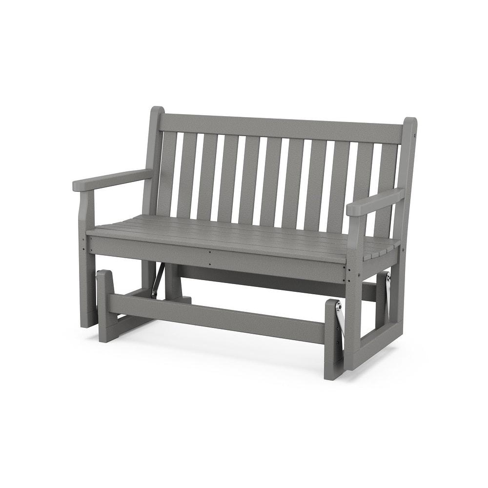 POLYWOOD Traditional Plastic 48-inch Outdoor Garden Glider Bench