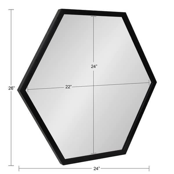 dimension image slide 1 of 6, Kate and Laurel Laverty Framed Hexagon Wall Mirror