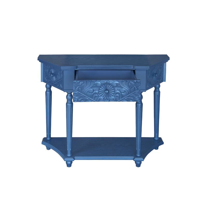 Elegant Carved 1-Drawer Console Table