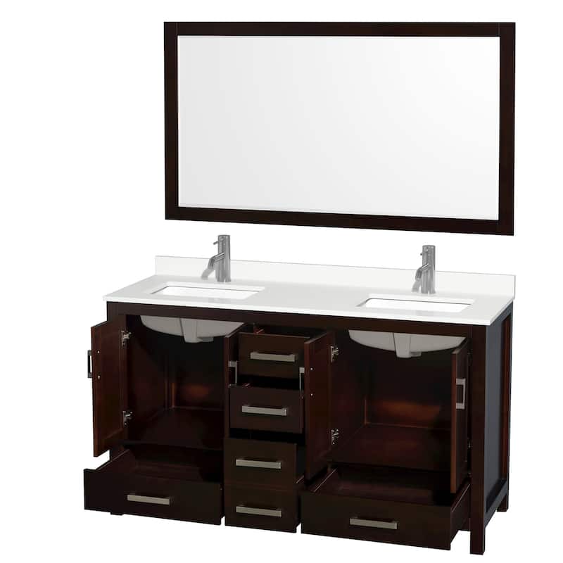 Wyndham Collection WCS141460D-QTZ-UNSM58 Sheffield 60" Free Standing