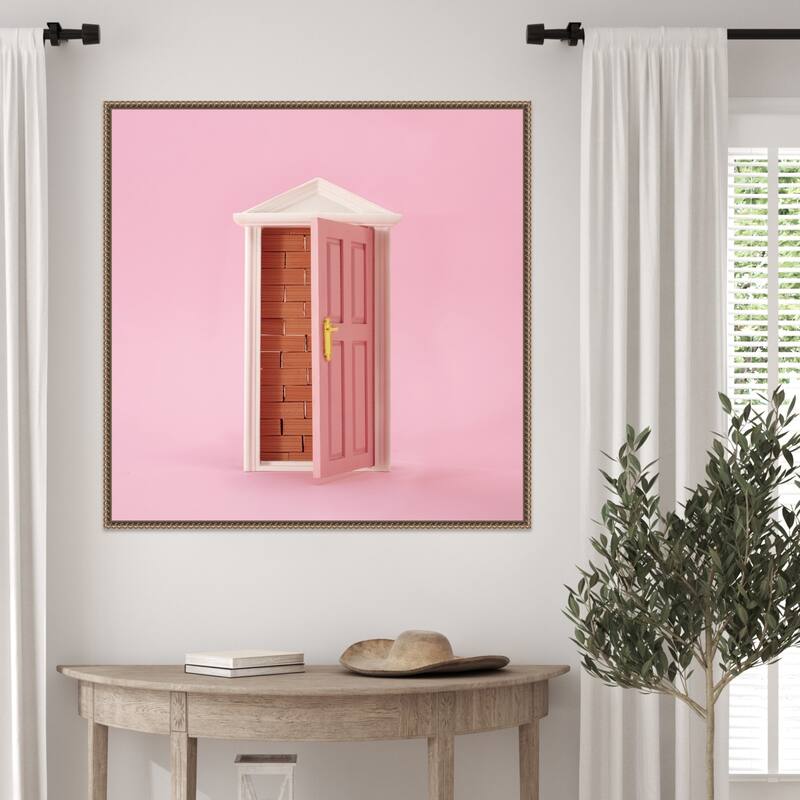 Brick Wall by Julia Ramiro Framed Canvas Wall Art Print