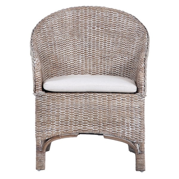 Safavieh Antonia Rattan Accent Chair with Cushion - 22" W x 26.8" L x 33.5" H. Opens flyout.