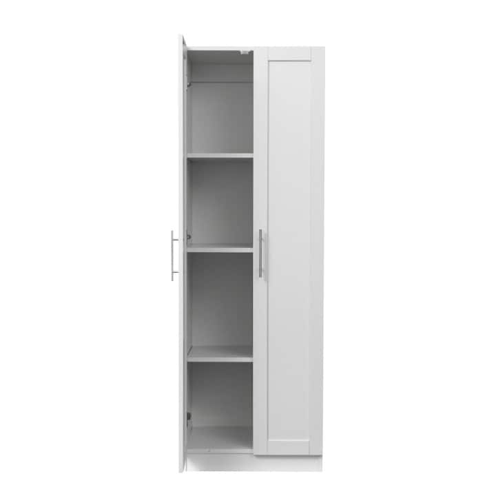 High wardrobe and kitchen cabinet with 2 doors and 3 partitions