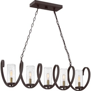 Tumult 5-Light Island Chandelier in Western Bronze
