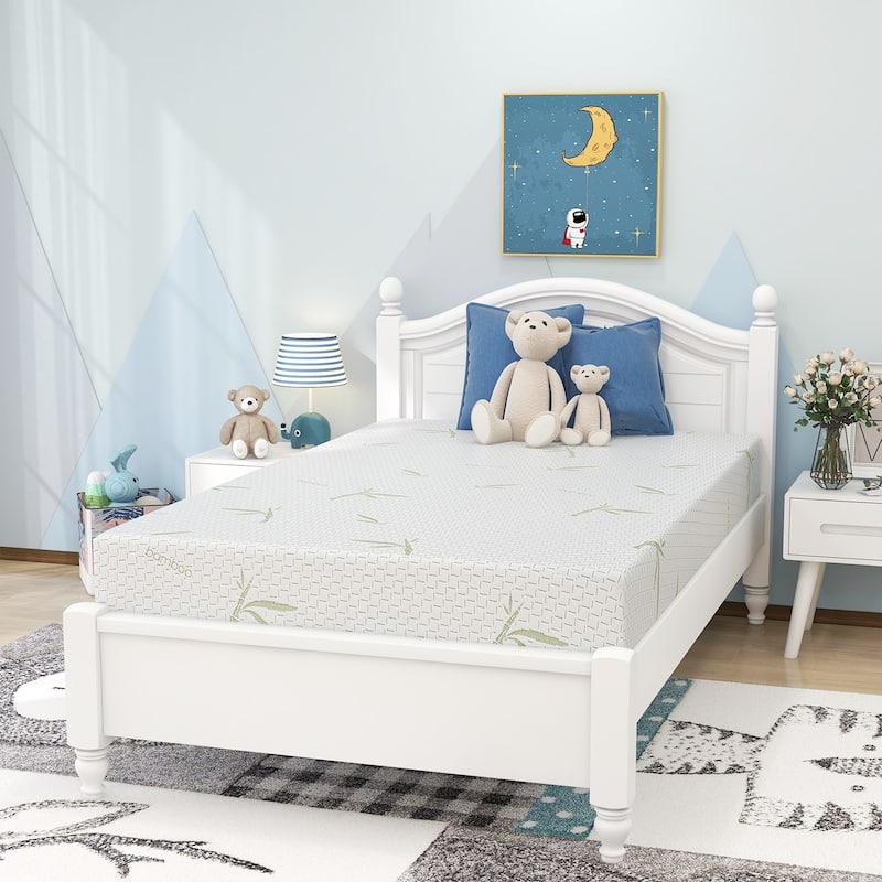 10 inch Memory Foam Mattress Medium-Firm Feel with Bamboo Cover, CertiPUR-US Certified