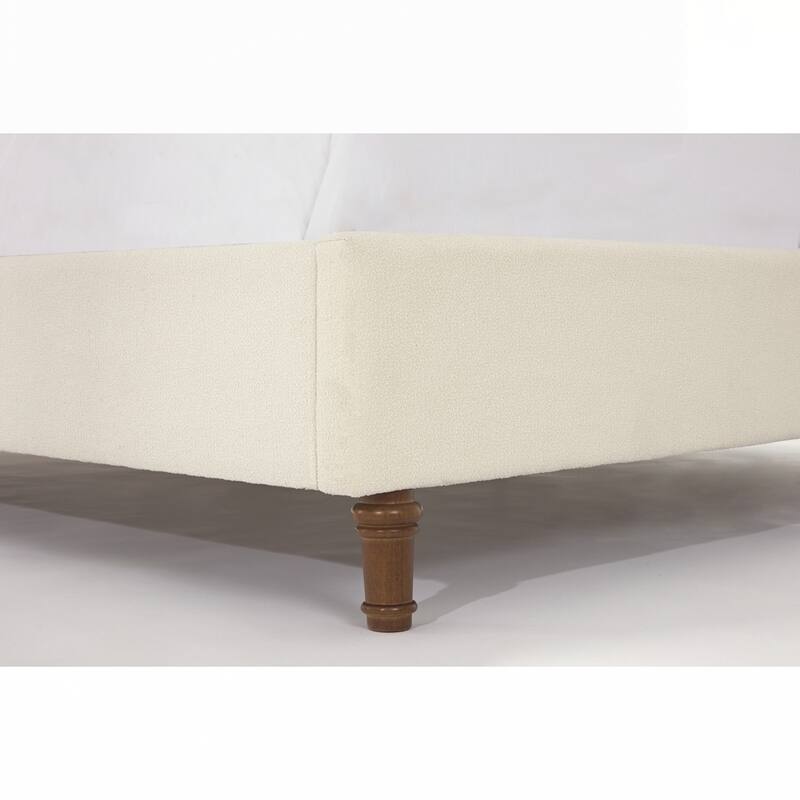 High Headboard Upholstered Platform Bed No Box Spring Needed