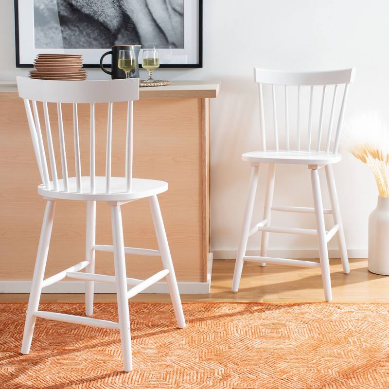 SAFAVIEH Providence 24-inch Spindle Farmhouse Counter Stools (Set of 2). - 20" W x 21" D x 39" H