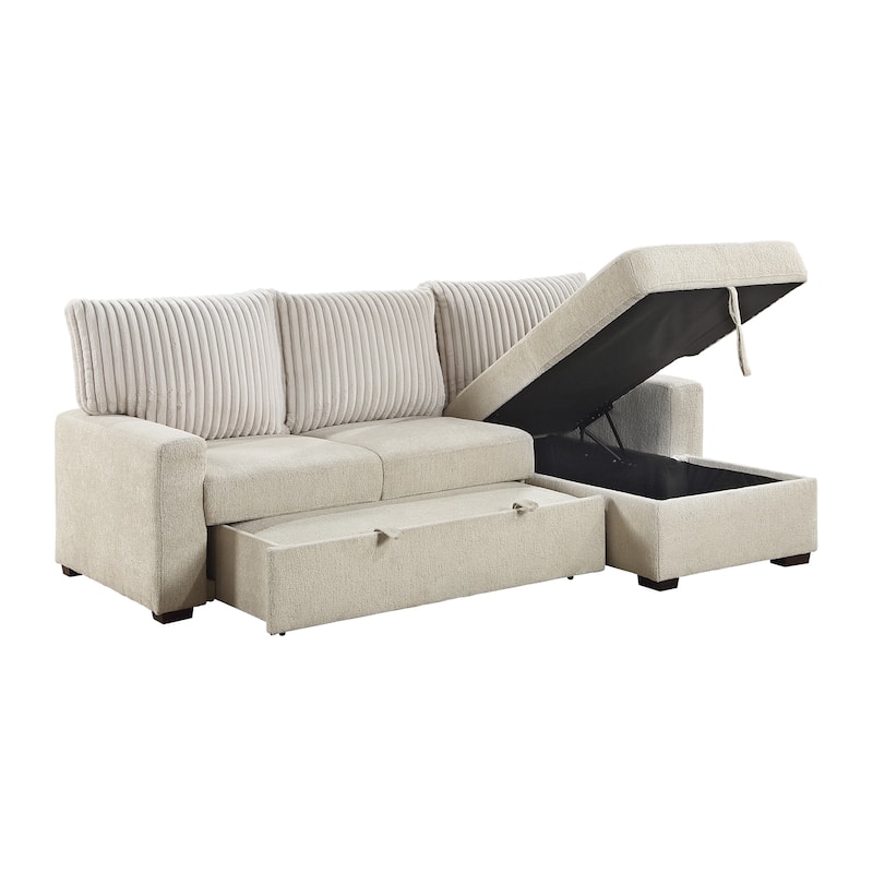 Liatris 2-Piece Sectional Sofa with Pull-out Bed and Right Chaise
