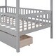 preview thumbnail 19 of 27, Twin Size Wooden House Bed with Two Drawers and Fence