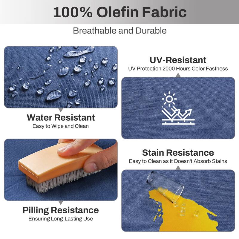 Gymojoy 5-Piece Outdoor Wicker Patio Furniture Sofa Set with 55,000 BTU Fire Pit Table, Thick Cushions