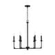 preview thumbnail 1 of 5, Clint 6-light Black Iron Chandelier