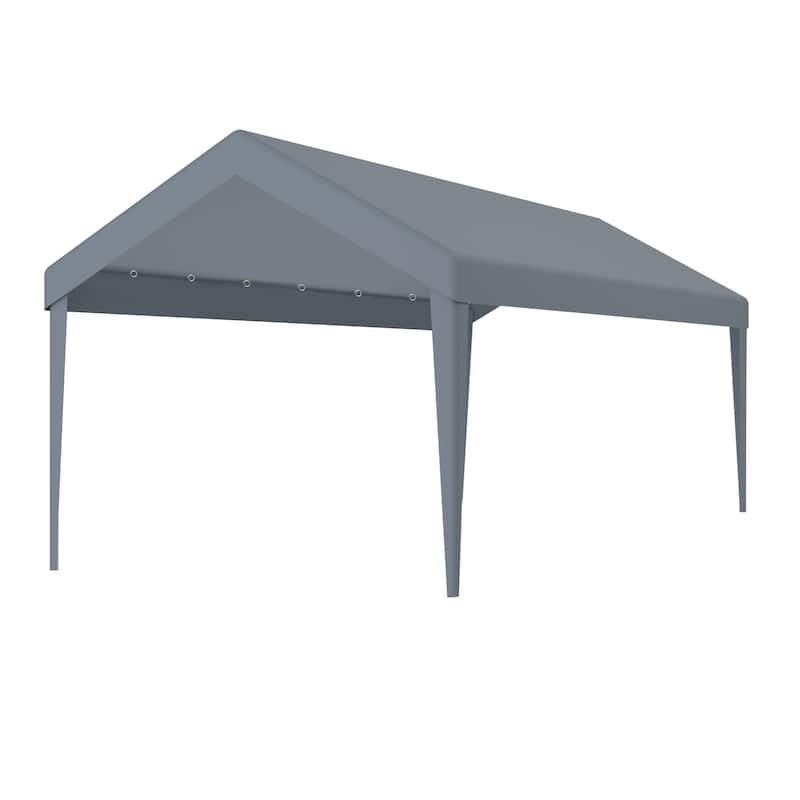 12 x 20ft Carport Replacement Canopy Cover, Waterproof & UV Protected Tarp with 76 Elastic Buckles Suit for Garage Shelter