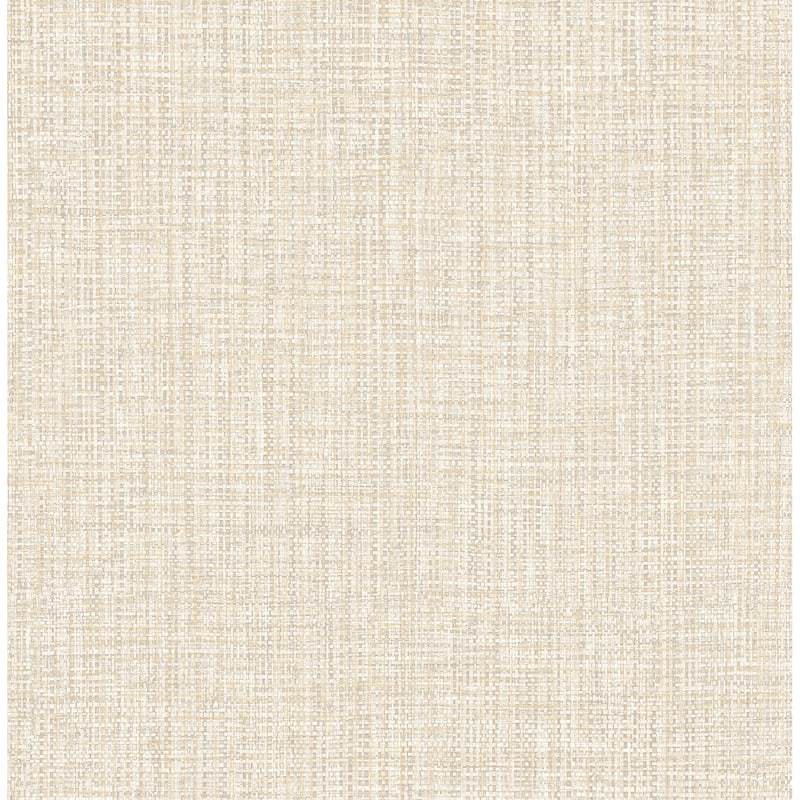 Faux Grasscloth Tatiana Rattan Beige Woven Wallpaper - Beige