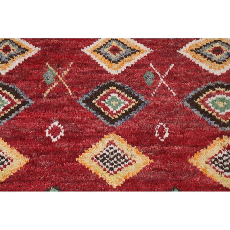 Tribal Moroccan Oriental Wool Area Rug Hand-knotted Home Decor Carpet - 5'8" x 9'8"