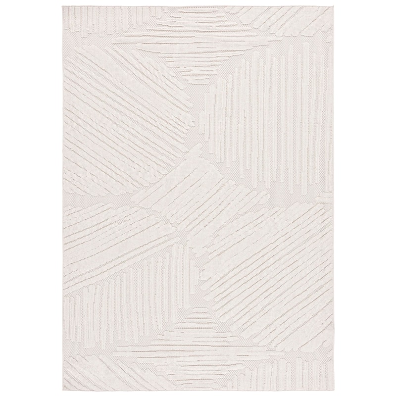 SAFAVIEH Global Teresita Indoor/Outdoor Washable Backyard Patio Rug - 5'3" x 7'6" - Light Beige/Ivory