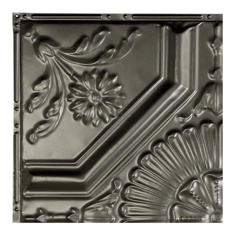 Great Lakes Tin Rochester Lay-in Ceiling Tile - Argento - Sample