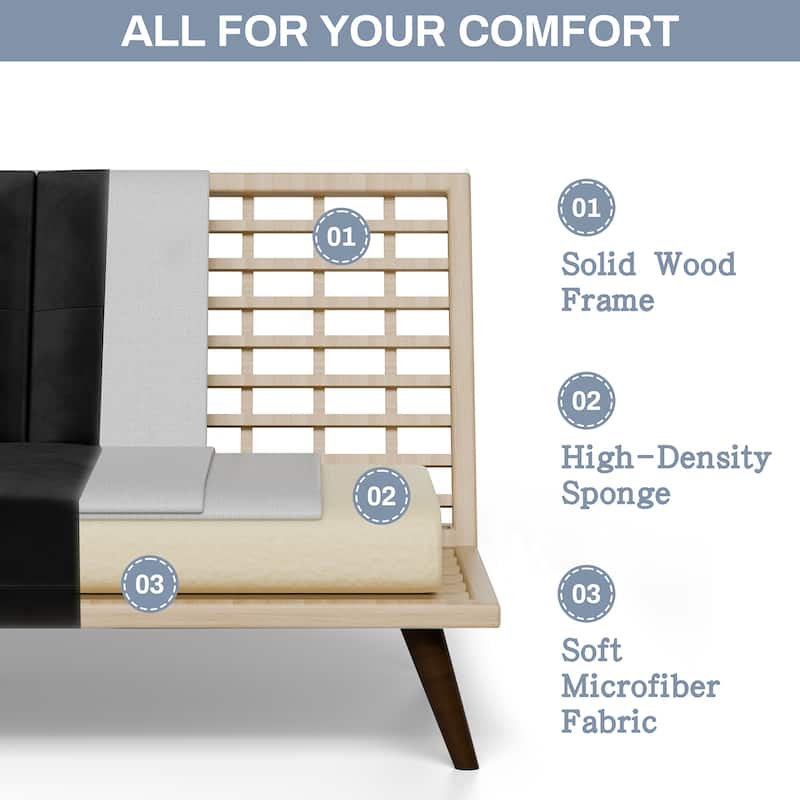 Futzca Futon Couch Sofa Bed, Small Sleeper Sofa Chair Loveseat