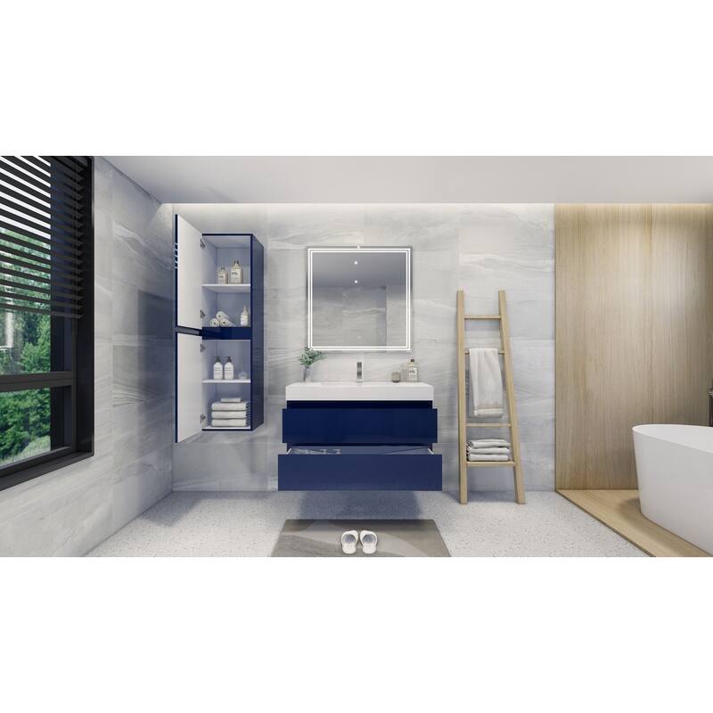 Baillie 42'' Wall-Mounted Vanity with Reinforced Acrylic Sink