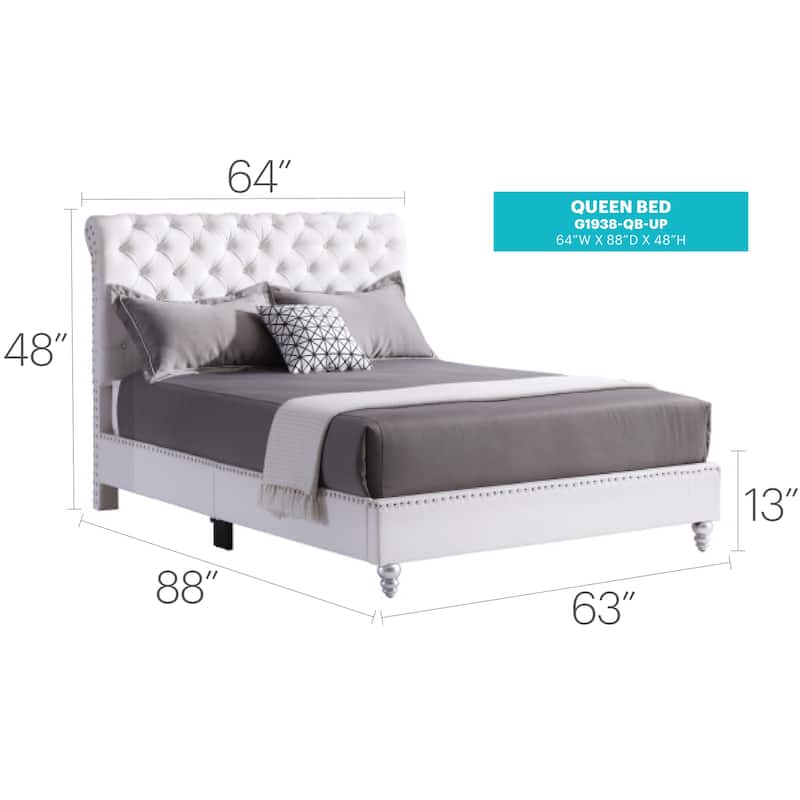 Maxx Tufted Upholstered Queen Panel Bed