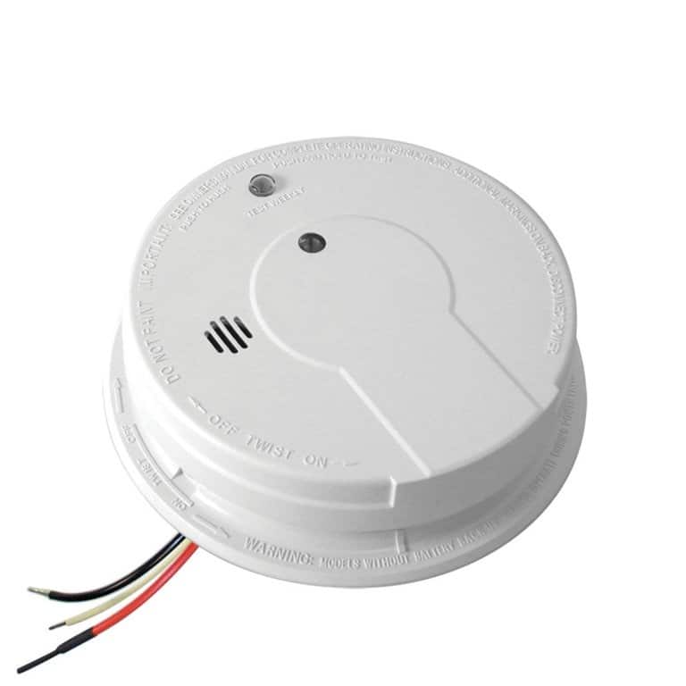Photoelectric Hardwired Smoke Alarm - White
