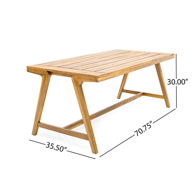 Lumina Outdoor Contemporary Acacia Wood Dining Table by Christopher Knight Home