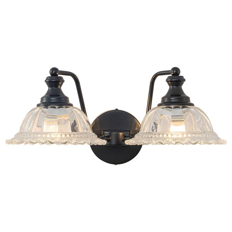 Modern Vanity Light with Crystal Glass Shade