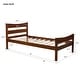 preview thumbnail 15 of 25, Classic Design Easy to Clean Twin Size Wood Platform Bed with Headboard and Wooden Slat Support