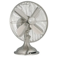 Hunter 12 Inch Brushed Nickel Retro Metal Table Fan Free Hunter Home Comfort 9040 12 1250 Cfm 3 Sd Retro Style Table Top Fan