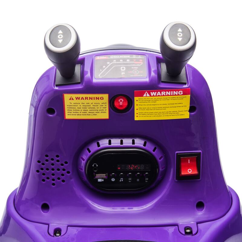 12V Kids Ride On Bumper car W/Parents control,Rotate 360 degrees,Two-handed switch for direction control For kids of 2-5