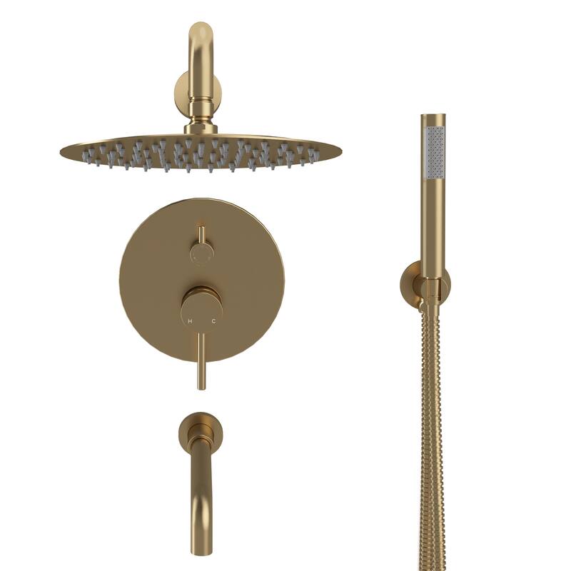 10-Inch Wall Mount Round Shower Set
