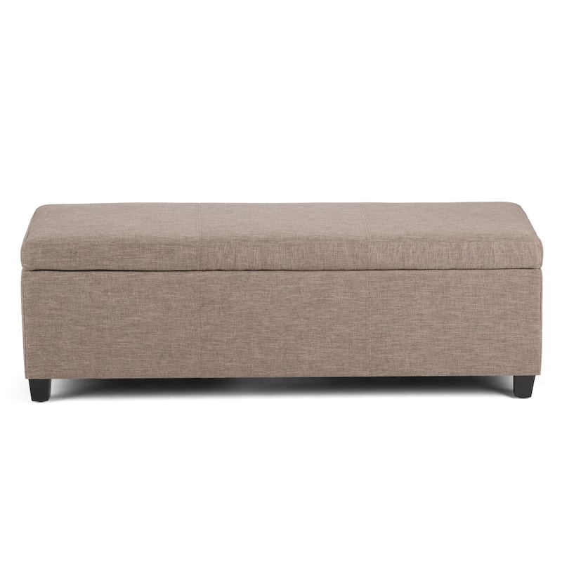 WYNDENHALL Franklin 48-in. Wide Contemporary Rectangular Storage Ottoman