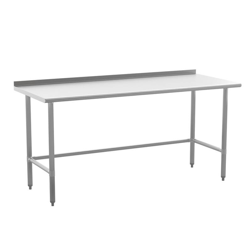 Commercial Stainless Steel Kitchen Prep and Work Table with Backsplash