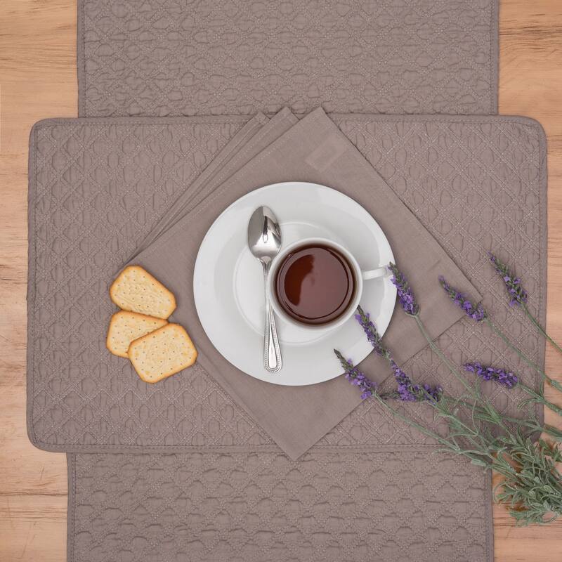 51" x 16" Abbott Cotton Quilted Table Runner