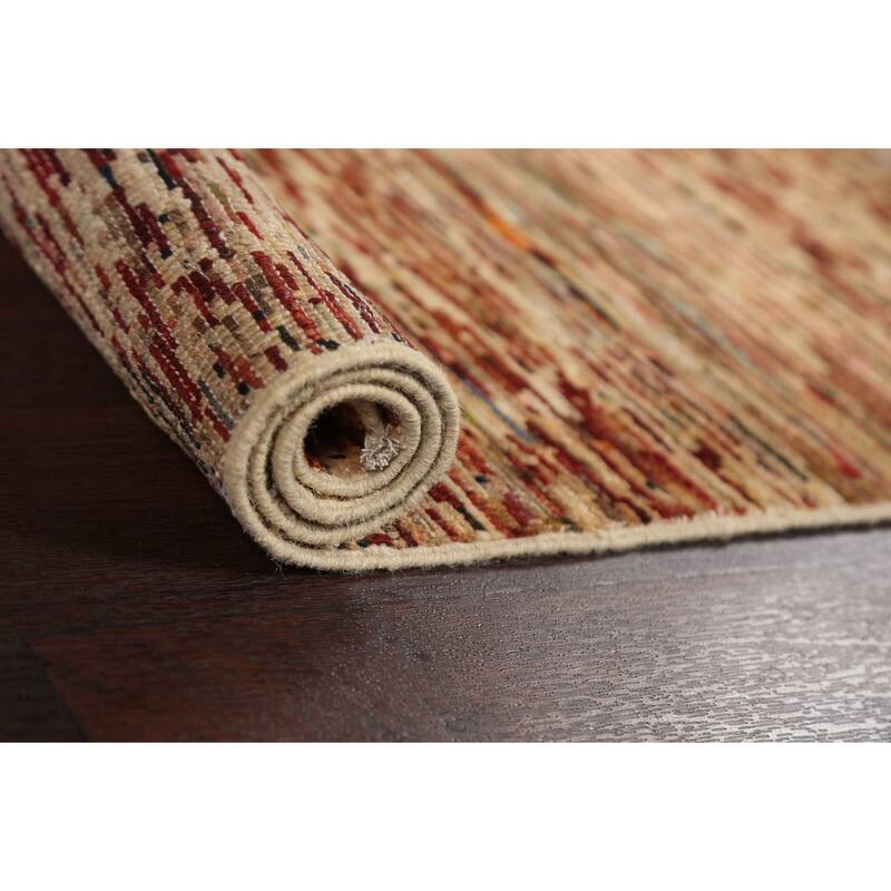 Contemporary Gabbeh Kashkoli Oriental Wool Area Rug Handmade Carpet - 2'7" x 4'0"