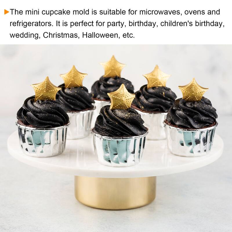 Cupcake Cups, 100pcs Aluminum Foil Standard Cupcake Liners