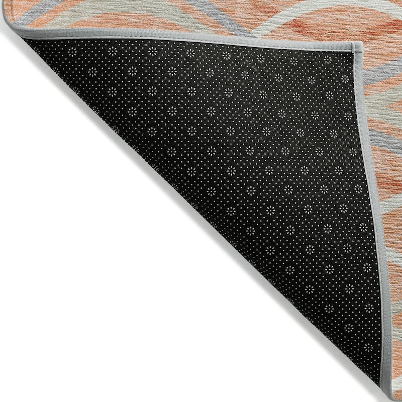 Machine Washable Indoor/ Outdoor Chantille Contemporary Deco Rug