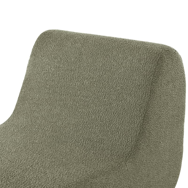 Minimalist Accent Chair with Ottoman