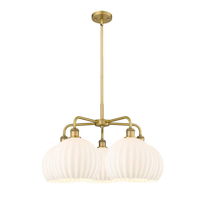 Innovations Lighting 516-5C-18-28-White Venetian-Indoor Chandelier
