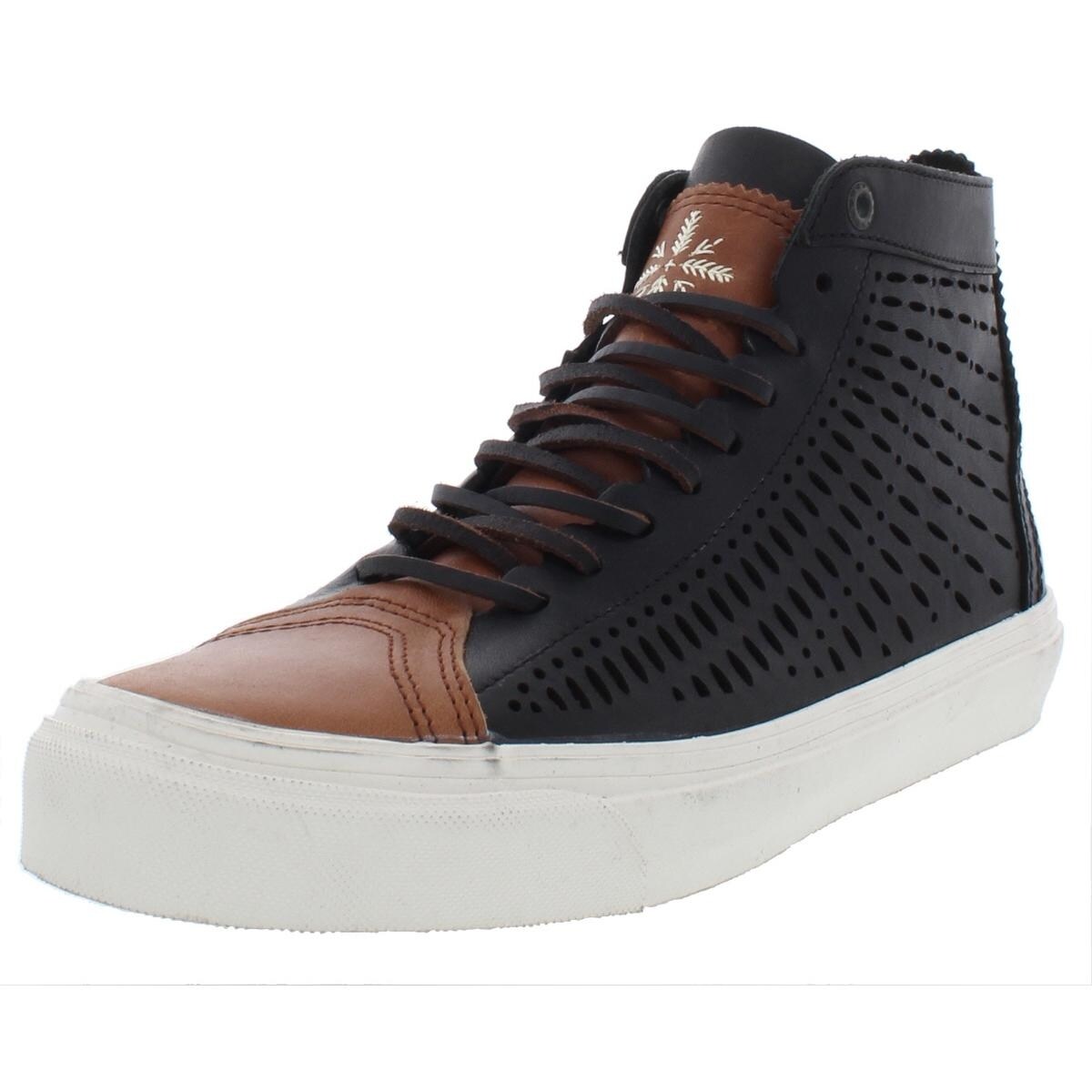 mens leather high top vans