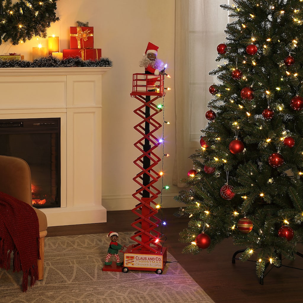 50" Animated & Musical Santa's Lift - Black