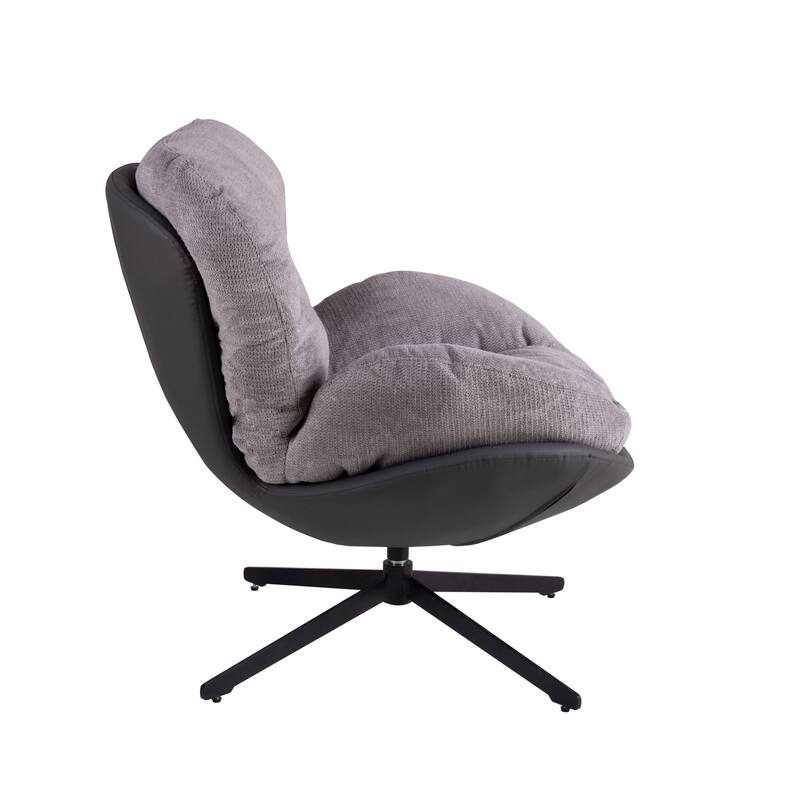 Swivel Accent Chair,Lounge Chair with Metal Base Frame,Comfy Single Leisure Sofa Chair Reading Chair with 360 Degree Swiveling