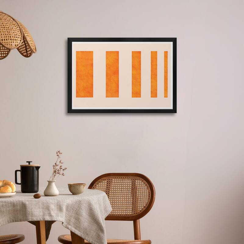 Modern Art - Orange Levies Premium Framed Poster by 5by5collective
