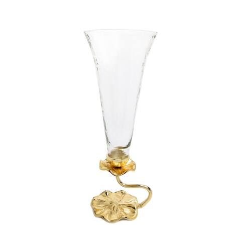 Alice Pazkus 9.5"L Gold Vase