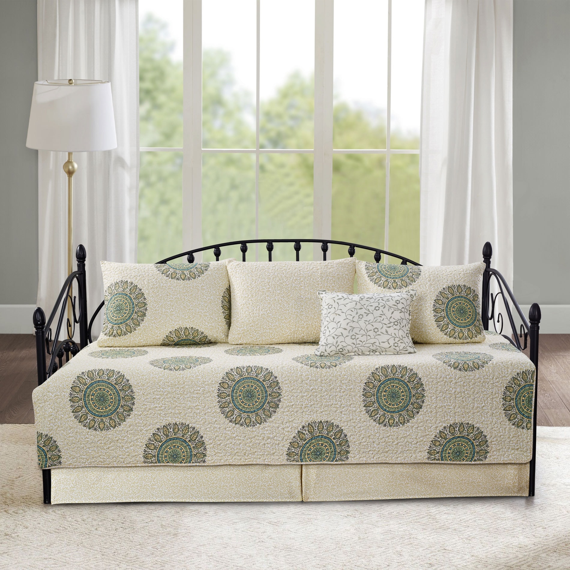 Serenta 6 Piece Cotton Blend Daybed Bedspread Coverlet Set - 75" x 39"