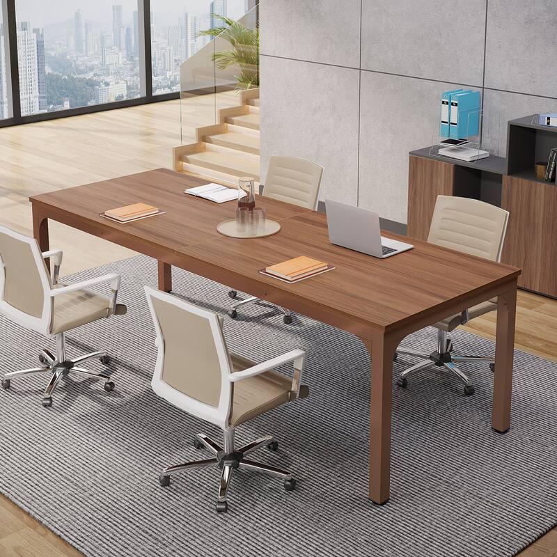 78.74" Large Rectangle Conference Table, Office Meeting/Seminar/Business Table Desk for Office Boardroom & Meeting Room