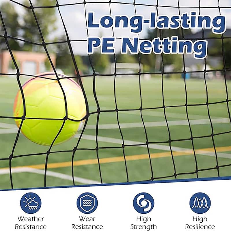 12 x 6 FT Soccer Rebounder Net Portable Football Training Equipment