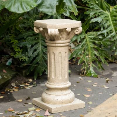 Christopher Knight Home - Alden Elegant and Durable Pedestal Column Plant Stand for Indoor and Outdoor Display - 26.25 Inch