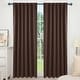 preview thumbnail 81 of 109, Deconovo Back Tab Blackout Curtains (2 Panel) 52W x 45L - Chocolate