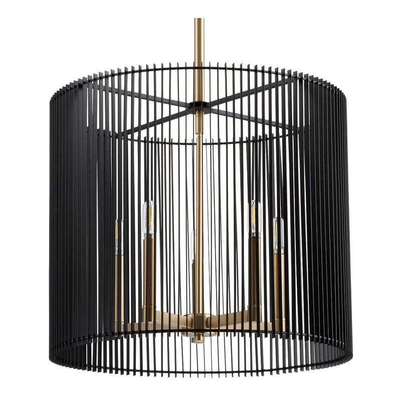 Quorum International Finura 5 Light 21" Wide Pendant - Aged Brass